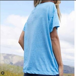 Free People Keep Rolling T-Shirt Blue XS